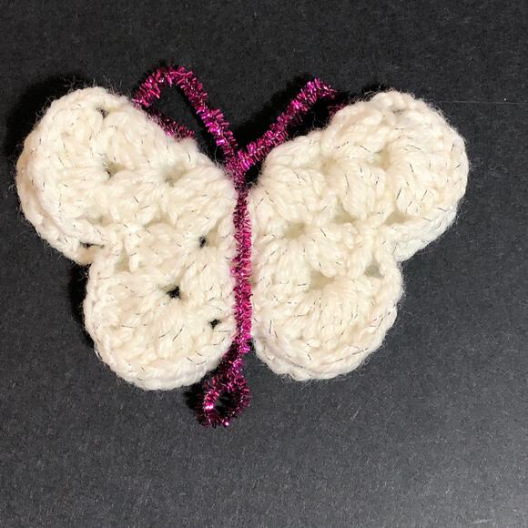 Crocheted Butterflies, Ornament Decor Multicolor, Set of Five, Ornament Mobile - Picture 5 of 12